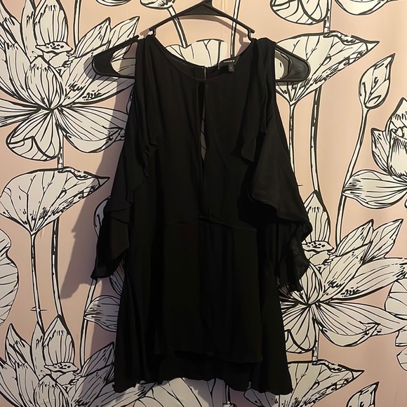 Theory Tops - Black Theory Cold Shoulder Top